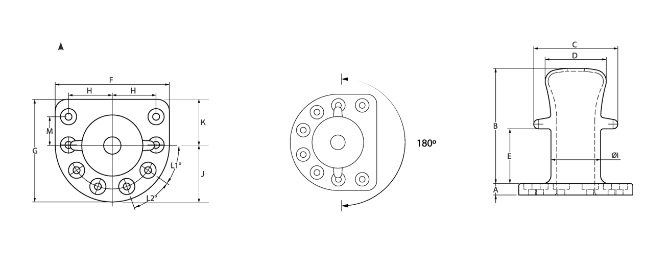 Bảng vẽ bích neo tàu trụ tròn